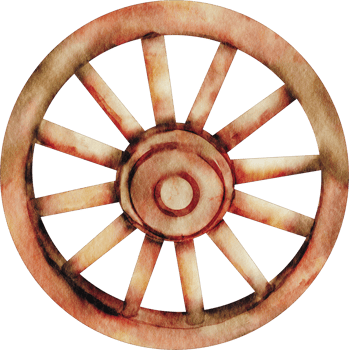 watercolor wooden wheel png
