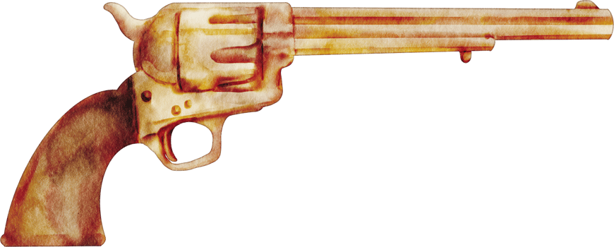 watercolor cowboy gun png