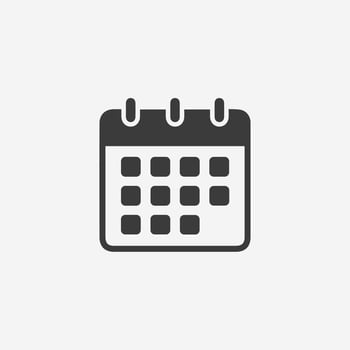 calendar icon vector isolated. month, year, time, day, schedule sign symbol