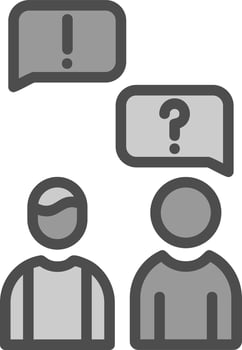Language Barrier Vector Icon Design