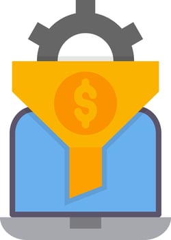 Conversion Rate Optimizer Vector Icon Design