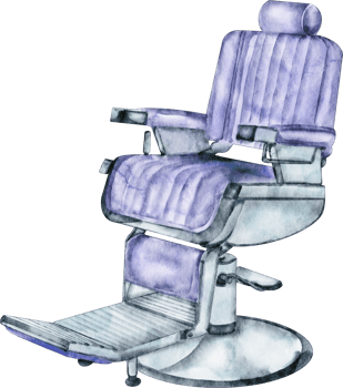 watercolor barber chair png