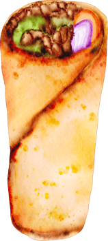 watercolor kebab fast food png