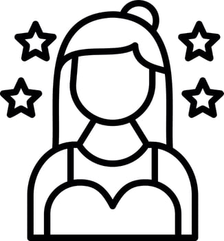 Female Celebrity Vector Icon Design