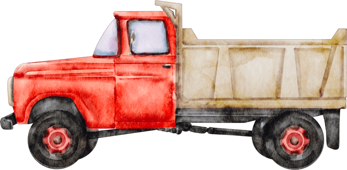 watercolor truck car farm png