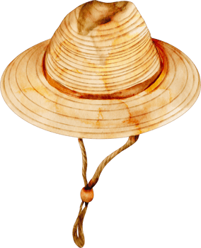 watercolor straw hat png