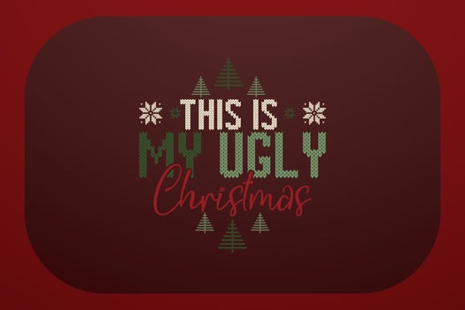 Christmas T-shirt Design This Is My Ugly Christmas vector