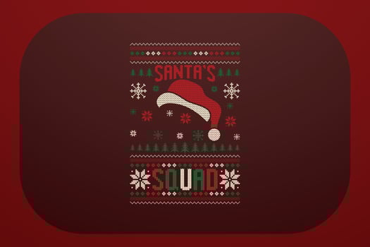 Christmas T-shirt Design Santas Squad vector