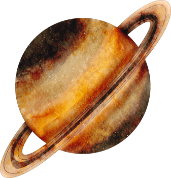 saturn watercolor planet png