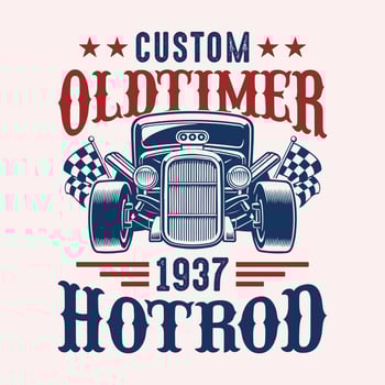 Custom vintage full speed American Hotrod superior performance custom union made authentic an American original Brooklyn new York city - Hot Rod t shirt design vector