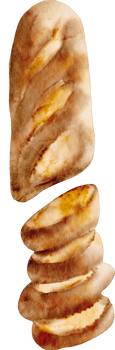 watercolor baguette bakery png