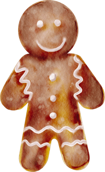 watercolor ginger bread png