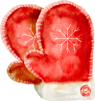 watercolor gloves winter png