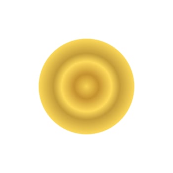 Chinese coin, monet, money. Golden color circle with gradient. Design element for the festive. vector