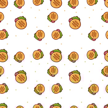 SEAMLESS PATTERN OF AREPAS LATINA FOOD vector
