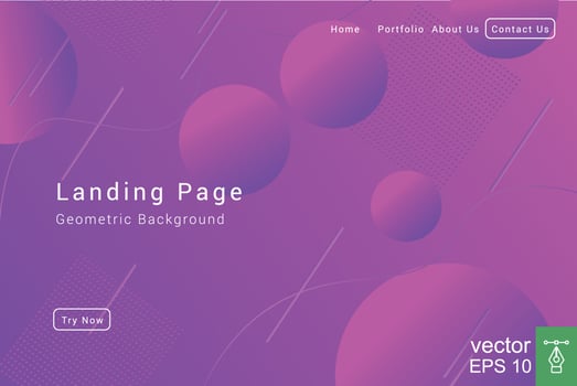 Abstract geometric background gradient color. Dynamic shapes composition. Futuristic design landing page, web header, banner. Vector illustration EPS 10.