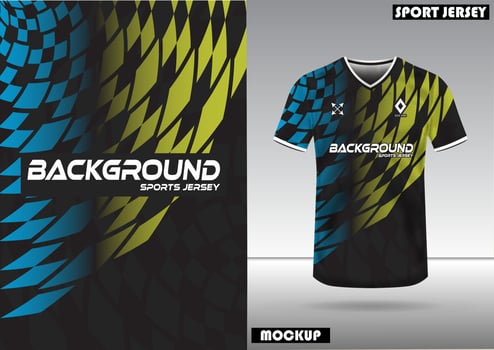Background mockup, sports shirt, football, running, playing games vector