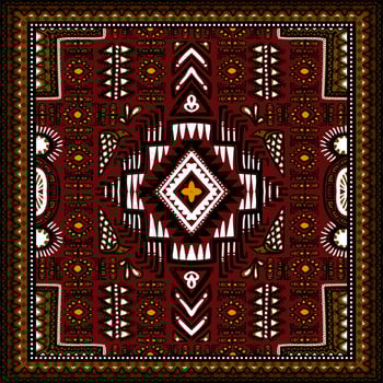 traditional ethnic geometric pattern background design for backgrounds carpet wallpaper clothes wrap fabric seamless embroidery style vector illustration