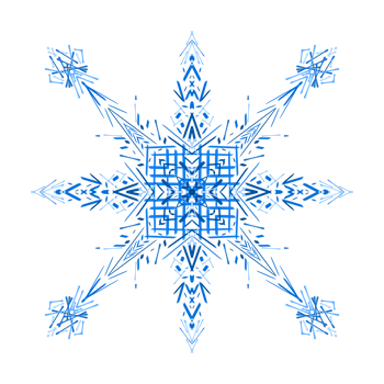 Blue snowflakes icon png