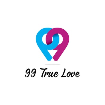 99 true love logo designs template, love and hug logo inspirations vector