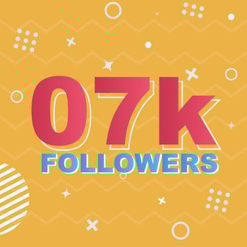 07k Followers Card Celebration Vector. 90000 Followers Congratulation Post Social Media Template. Modern colourful design. vector