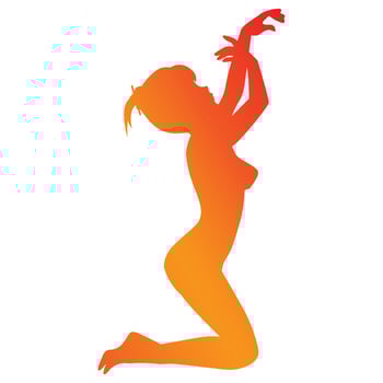 cute girl silhouette illustration vector