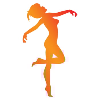 cute girl silhouette illustration vector