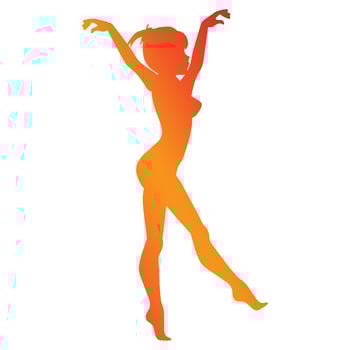 cute girl silhouette illustration vector