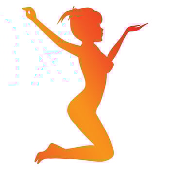 cute girl silhouette illustration vector