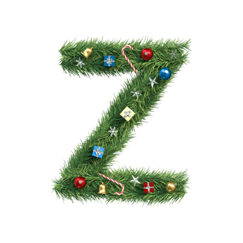 Christmas Alphabet letter Z png