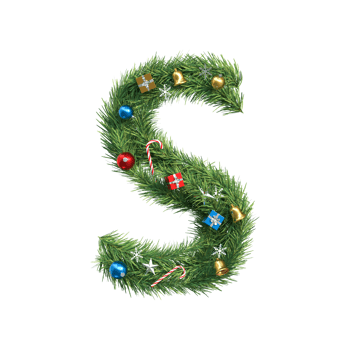 Christmas Alphabet letter S png