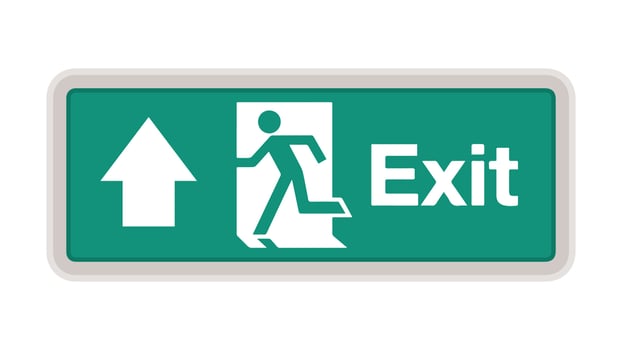 Exit sign vector. exit way symbol. wallpaper. vector