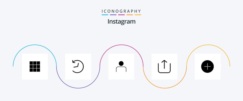 Instagram Glyph 5 Icon Pack Including contact. twitter. people. upload. instagram vector