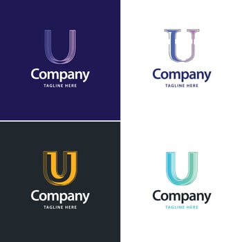 Letter U Big Logo Pack Design Creative Modern logos design for your business vector