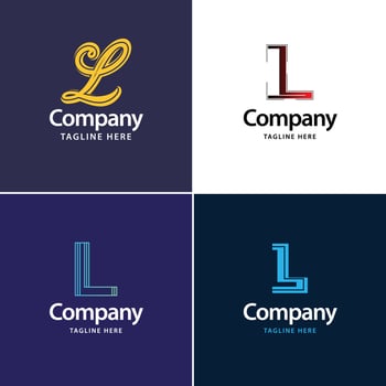Letter L Big Logo Pack Design Creative Modern logos design for your business vector