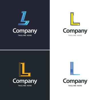 Letter L Big Logo Pack Design Creative Modern logos design for your business vector