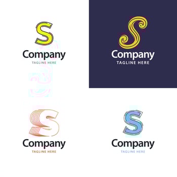 Letter S Big Logo Pack Design Creative Modern logos design for your business vector