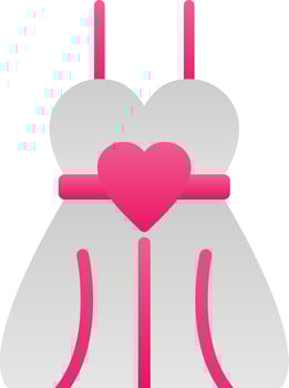 Wedding Female Dress Vector Icon Design