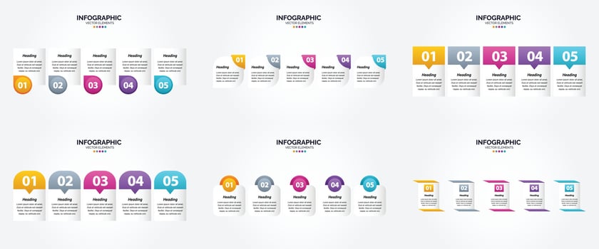 This vector infographics set is perfect for advertising in a brochure. flyer. or magazine.