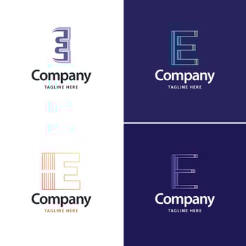 Letter E Big Logo Pack Design Creative Modern logos design for your business vector