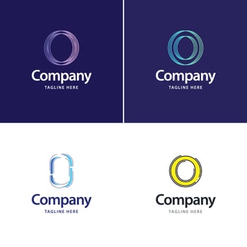 Letter O Big Logo Pack Design Creative Modern logos design for your business vector