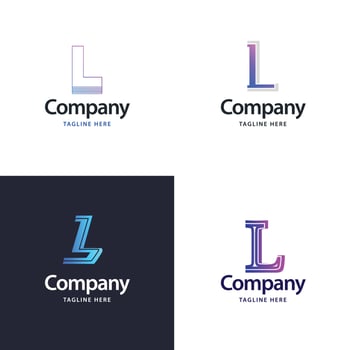 Letter L Big Logo Pack Design Creative Modern logos design for your business vector