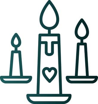 Wedding Candle Vector Icon Design