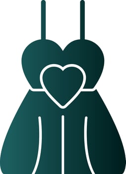 Wedding Female Dress Vector Icon Design