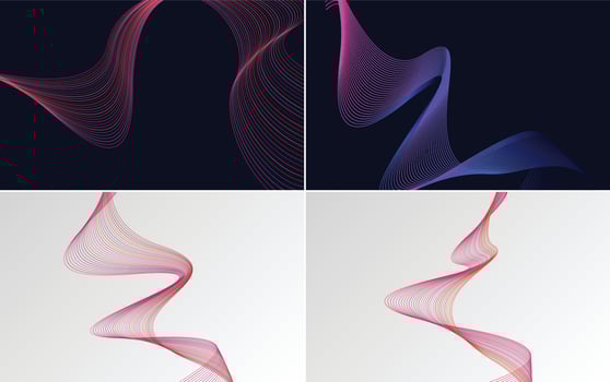Modern wave curve abstract vector backgrounds for a stylish and modern look