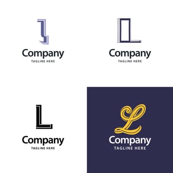 Letter L Big Logo Pack Design Creative Modern logos design for your business vector