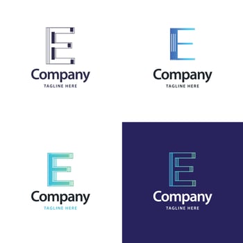 Letter E Big Logo Pack Design Creative Modern logos design for your business vector