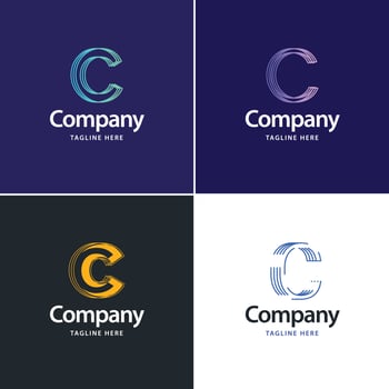 Letter C Big Logo Pack Design Creative Modern logos design for your business vector