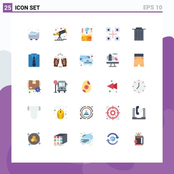 User Interface Pack of 25 Basic Flat Colors of recycle japanese food creative food and restaurant fish Editable Vector Design Elements