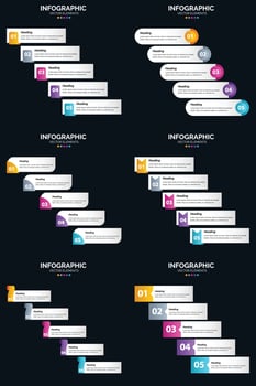 Illustrate complex ideas with six vector infographics and cycle diagrams